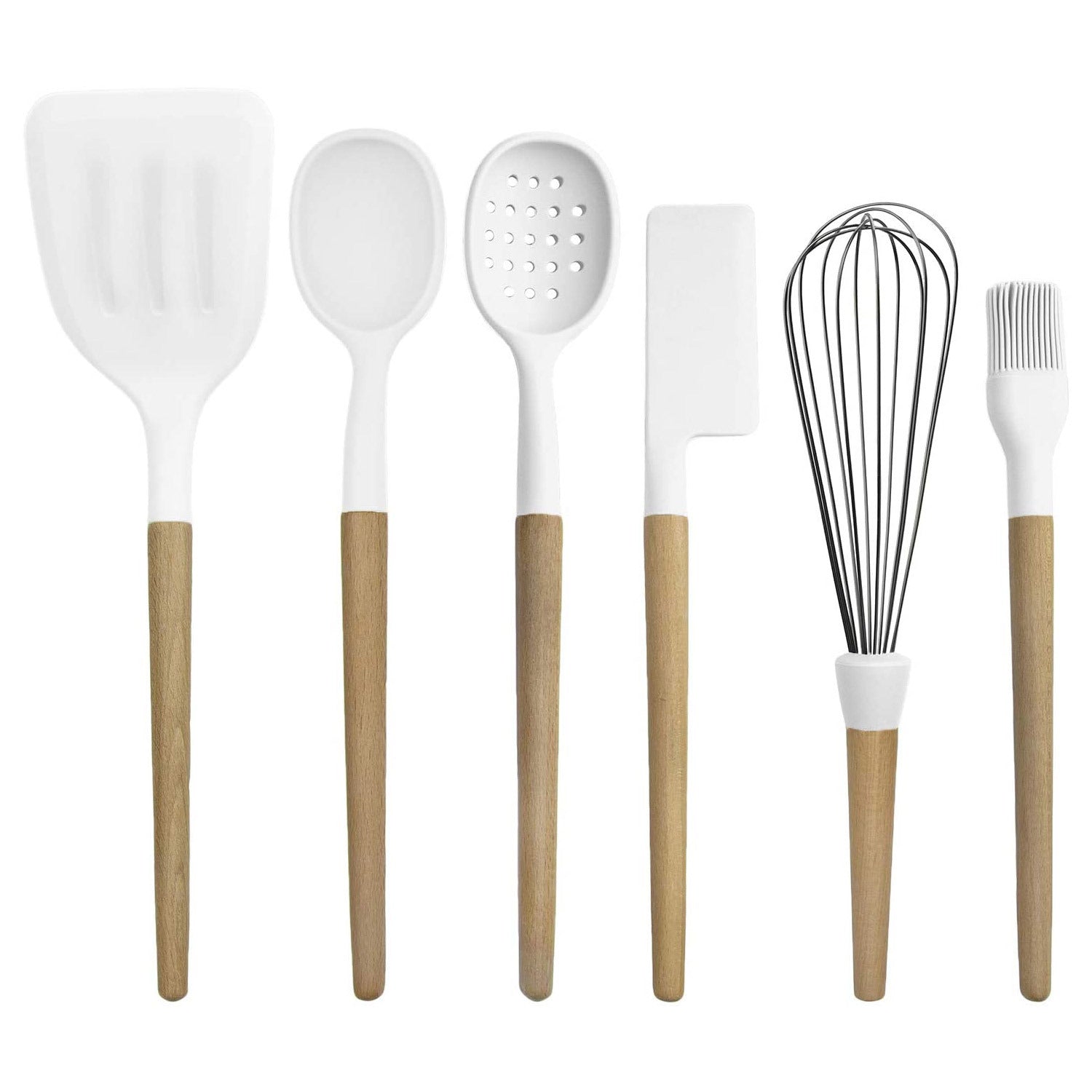 White Silicone Spatula Set Kitchen Tools