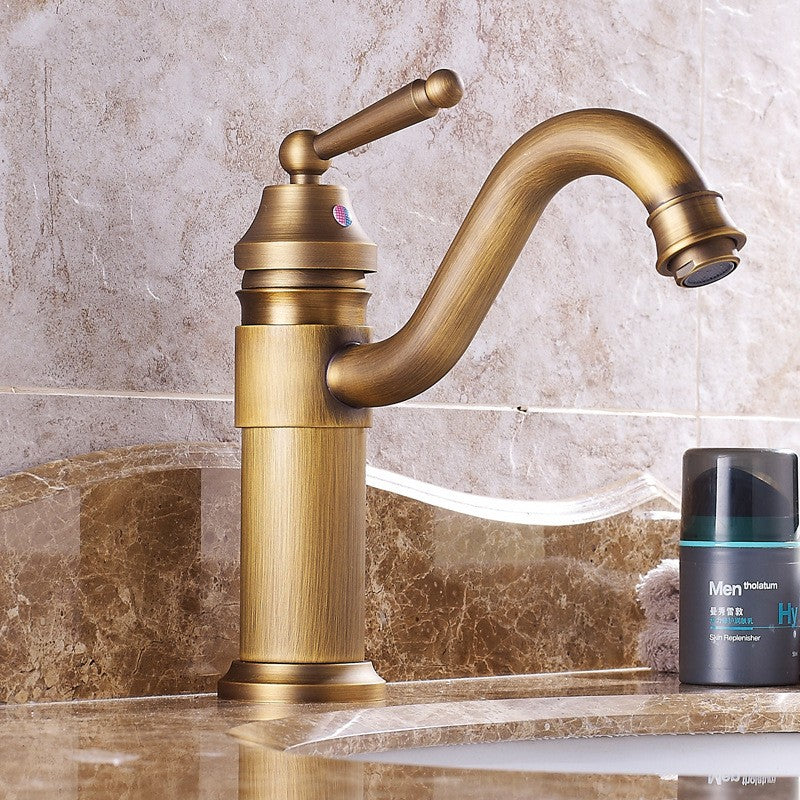 Copper Antique Bathroom Basin Faucet