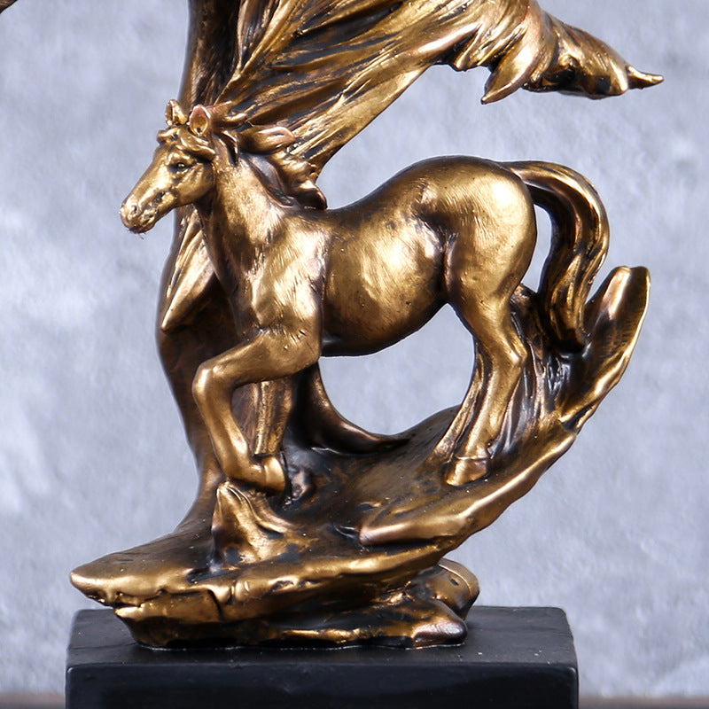 Trongwell Home Decor Bronze Horse Sculpture Statue