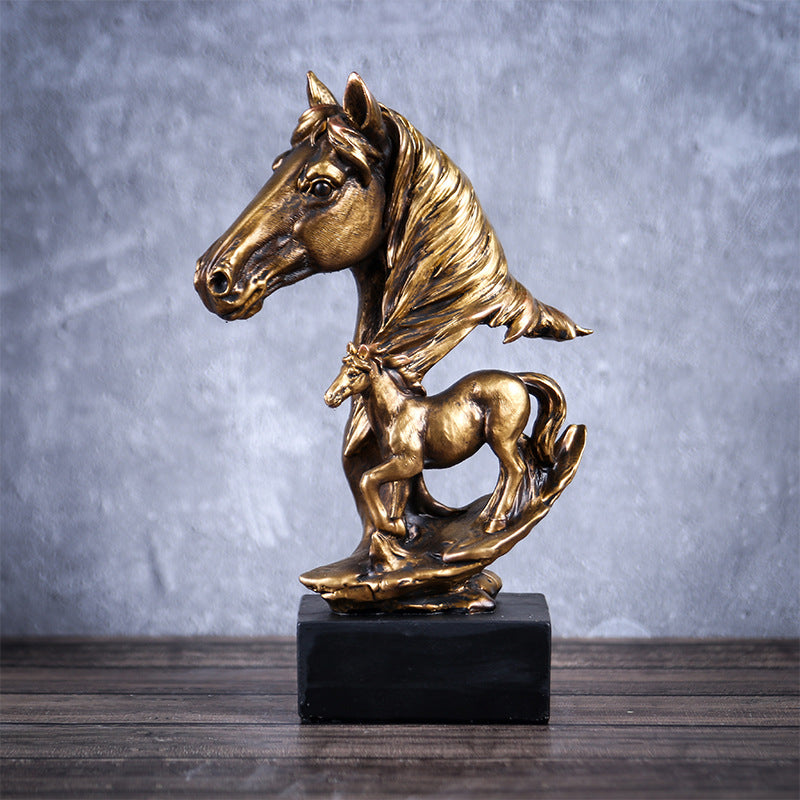 Trongwell Home Decor Bronze Horse Sculpture Statue