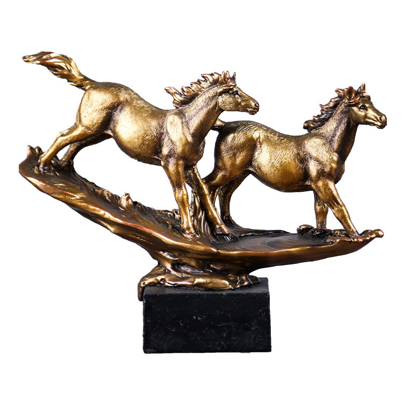 Trongwell Home Decor Bronze Horse Sculpture Statue