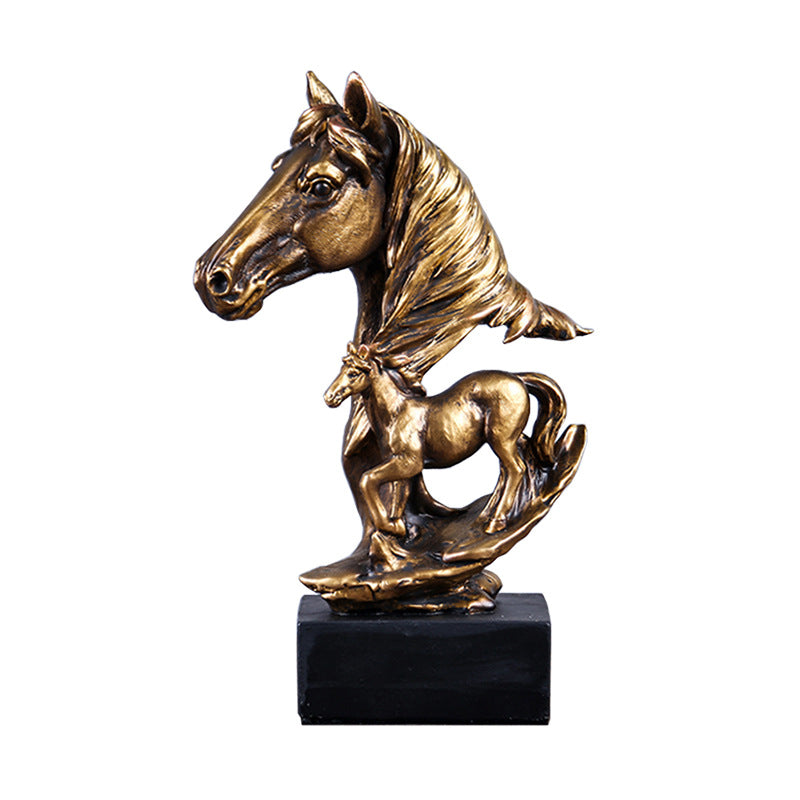 Trongwell Home Decor Bronze Horse Sculpture Statue