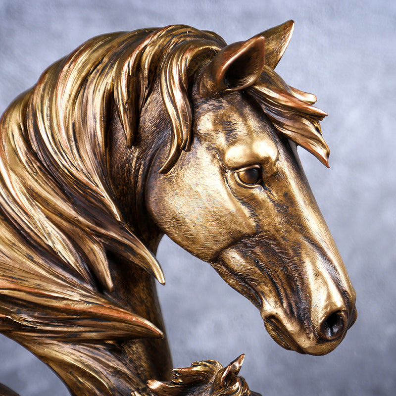 Trongwell Home Decor Bronze Horse Sculpture Statue