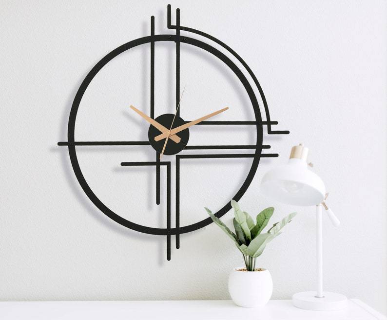 Oversized Simple Geometric Wall Clock