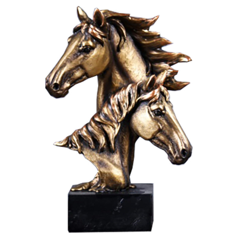 Trongwell Home Decor Bronze Horse Sculpture Statue